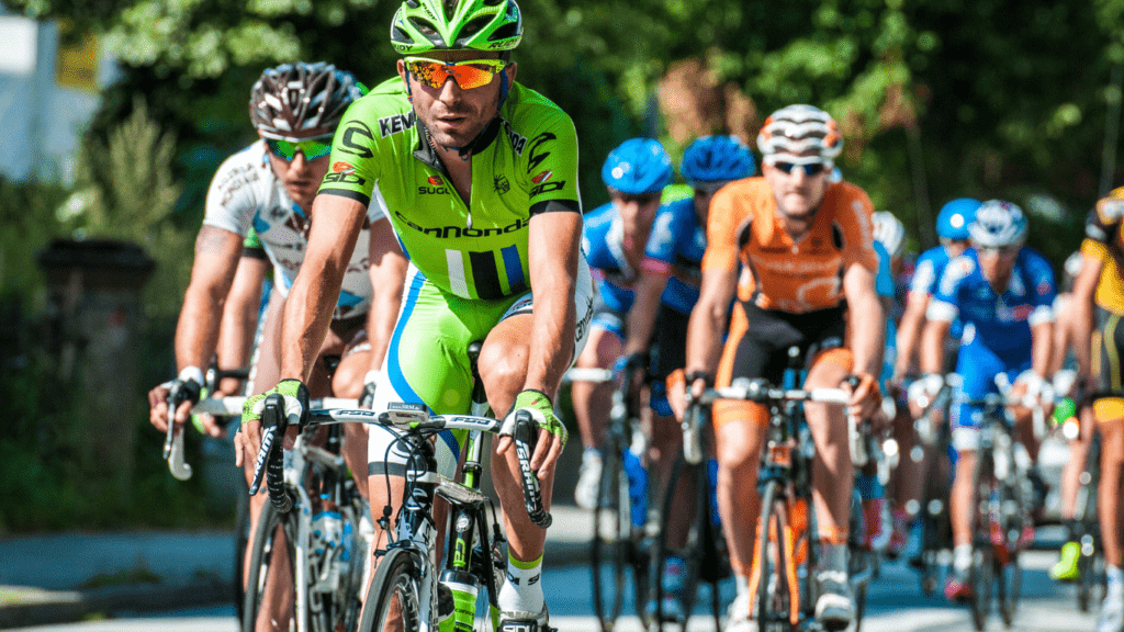 group of cyclists