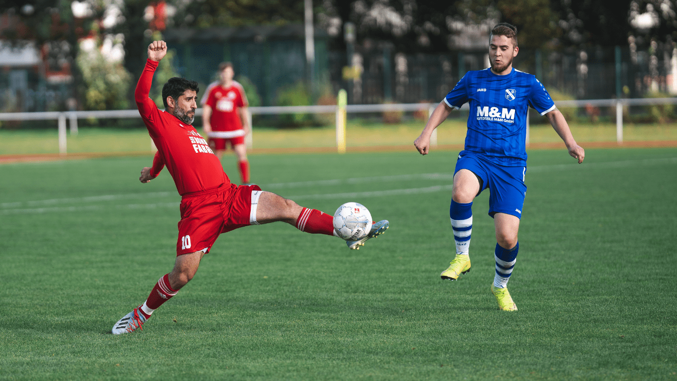 Soccer player in field