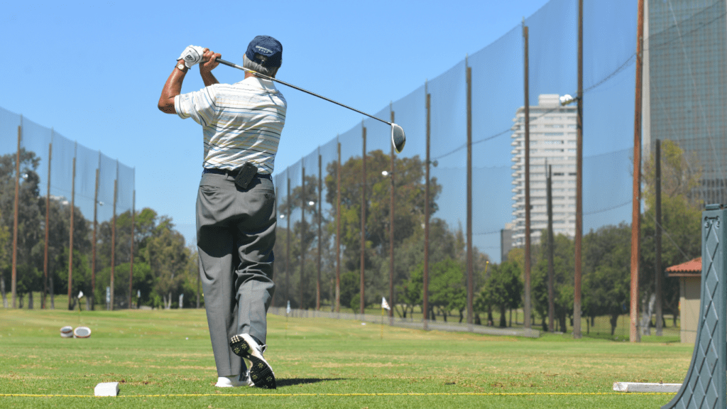 Man playing Golf