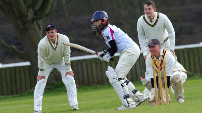 Playing Cricket in the field