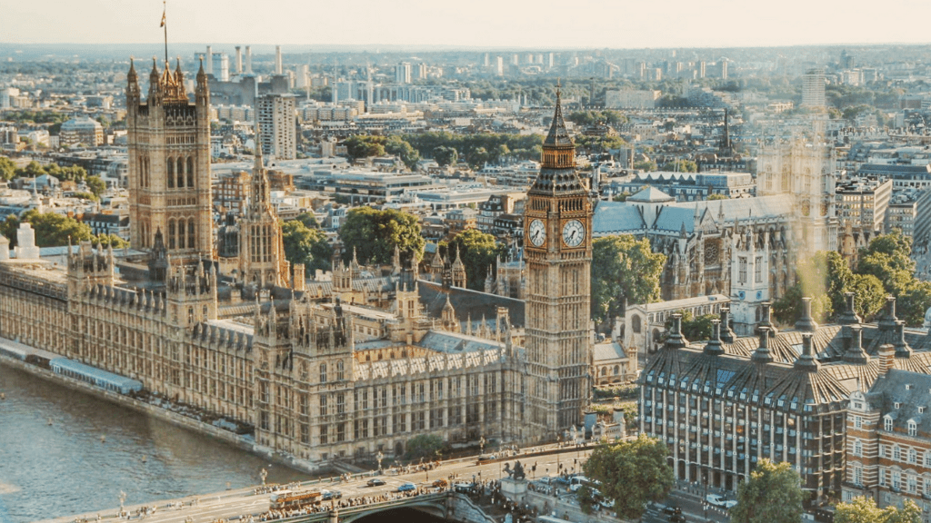 View of the city of London