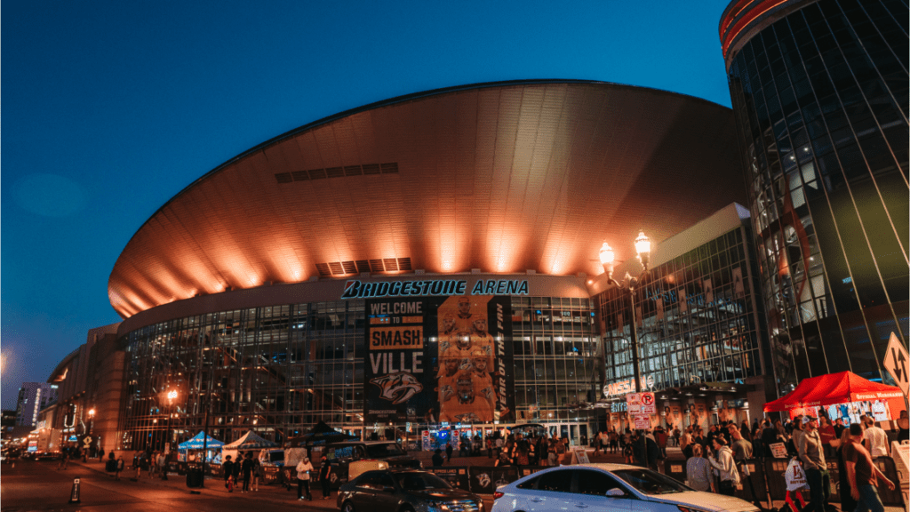 Sports Arena at night