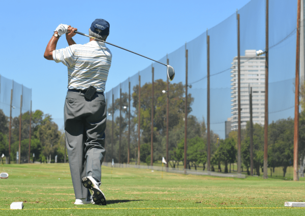 Man playing Golf